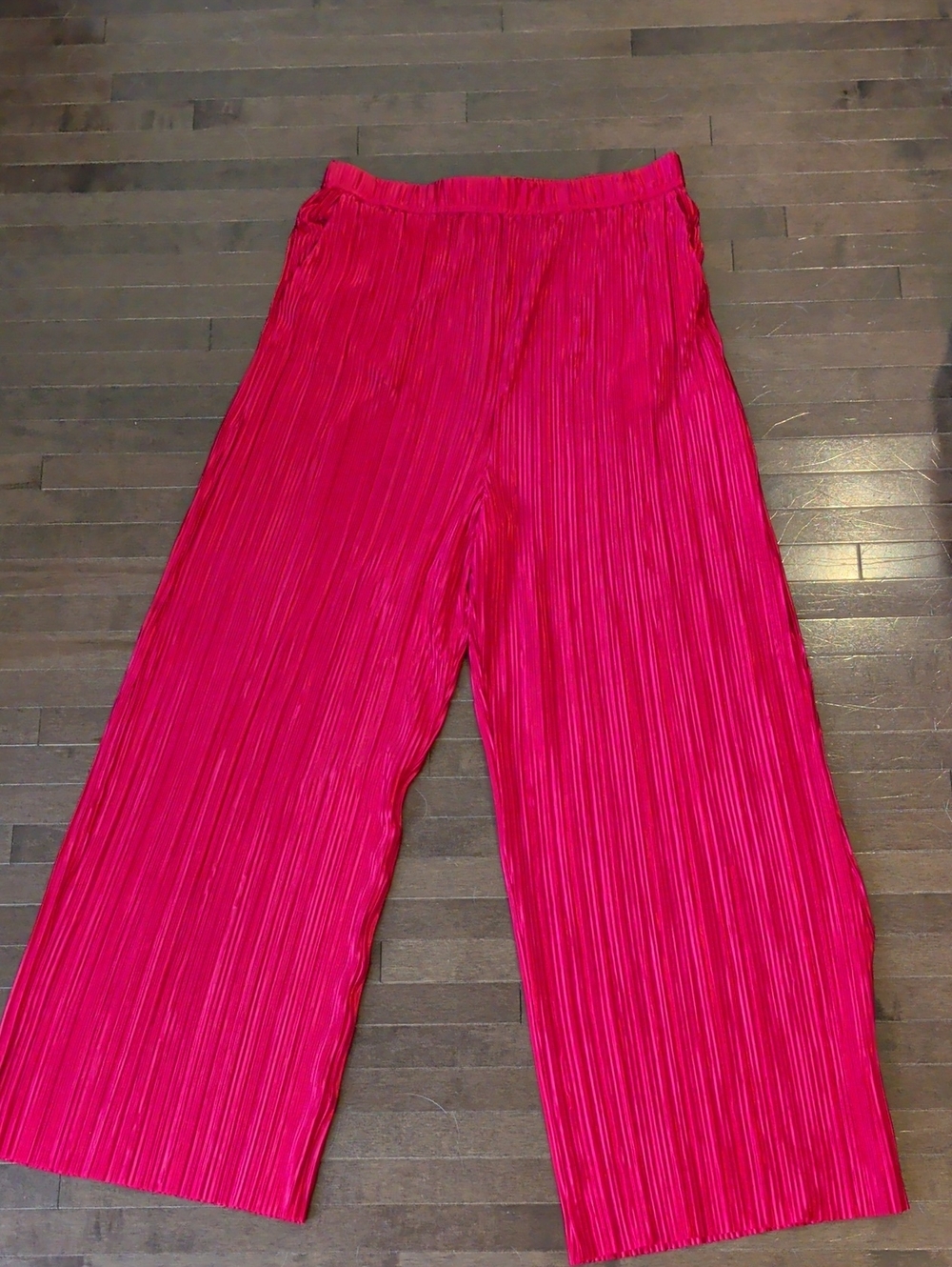 Smash + Tess Red Pleated Wide-Leg Pants